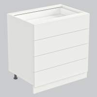 Тумба 4 ящика 800х530х720 + фасад БЕРГЕН белый премиум