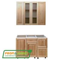 Кухня 1.2 м, массив сосны/ЛДСП, без покраски