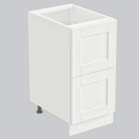 Тумба 2 ящика 400х530х720 + фасад БЕРГЕН белый премиум