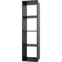 Стеллаж КУБ 4 (1х4), ЛДСП черный, 368х330х1426,  (1 уп.)