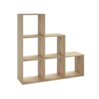 Стеллаж КУБ 6 каскадный, ЛДСП дуб сонома, 1072х330х1074,  (1 уп.)