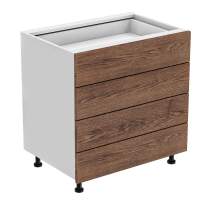 Тумба 4 ящика 800х530х720 + фасад БЕРГЕН коричневый премиум