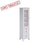 Шкаф-витрина узкая 3 ящика ХЕМНЭС  49х198х37 ИКЕА / КЫМОР белый Шкаф-витрина узкая 3 ящика ХЕМНЭС  49х198х37 ИКЕА / КЫМОР белый