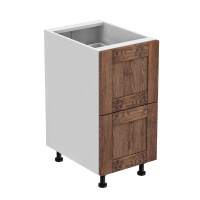 Тумба 2 ящика 400х530х720 + фасад БЕРГЕН коричневый премиум