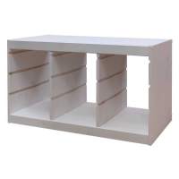 Корпус стеллажа ТРУФАСТ ГОРИЗОНТАЛЬНЫЙ ТРОЙНОЙ 930, белый лак, сосна, 