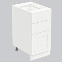 Тумба 3 ящика 400х530х720 + фасад БЕРГЕН белый премиум