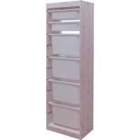 Стеллаж вертикальный 440х300х1420 ТРУФАСТ БЕЛЫЙ сосна,контейнеры:белый (2С)/белый (4Б) 