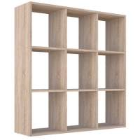 Стеллаж КУБ 9 (3х3), ЛДСП дуб сонома, 1072х330х1074,  (1 уп.)