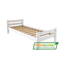 Кровать Классика 900 х 2000 сосна, эмаль белая