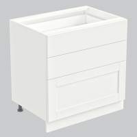 Тумба 3 ящика 800х530х720 + фасад БЕРГЕН белый премиум