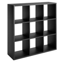 Стеллаж КУБ 9 (3х3), ЛДСП черный, 1072х330х1074,  (1 уп.)