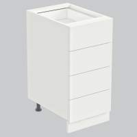Тумба 4 ящика 400х530х720 + фасад БЕРГЕН белый премиум