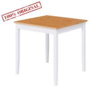 ЛЕРХАМН Стол, светлая морилка антик, белая морилка, светлая морилка антик/белая морилка 74x74 см