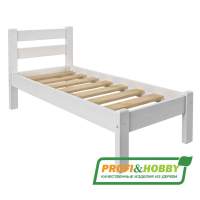 Детская кровать Облачко 700 х 1400 сосна, белый акриловый лак Детская кровать Облачко 700 х 1400 сосна, белый акриловый лак