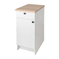 Напольный шкаф с дверью и ящиком 40 см белый (2 уп.)