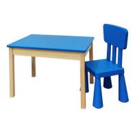 Детский комплект, стол 77х55 + стул (1), синий Детский комплект, стол 77х55 + стул (1), синий
