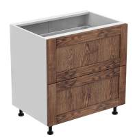 Тумба 2 ящика 800х530х720 + фасад БЕРГЕН коричневый премиум