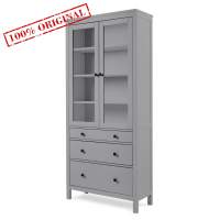 Шкаф-витрина 3 ящика ХЕМНЭС ИКЕА / КЫМОР 90*198*37 серый (2уп.) Шкаф-витрина 3 ящика ХЕМНЭС ИКЕА / КЫМОР 90*198*37 серый (2уп.)