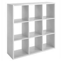 Стеллаж КУБ 9 (3х3), ЛДСП белый, 1072х330х1074,  (1 уп.)
