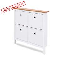 Обувница 4 ящика ХЕМНЭС 106х101х22 белый/светло-коричневый