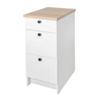 Напольный шкаф с ящиками 40 см белый (2 уп.)
