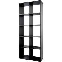 Стеллаж КУБ 10 (2х5), ЛДСП черный, 720х330х1778,  (1 уп.)
