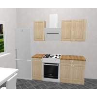 Кухня 1.2 м, массив сосны, бесцветный лак