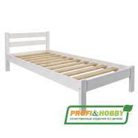 Кровать Стандарт 900 х 2000 сосна, белый акриловый лак