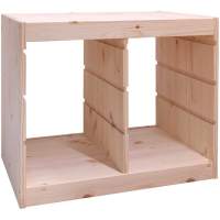 Корпус стеллажа ТРУФАСТ ГОРИЗОНТАЛЬНЫЙ ДВОЙНОЙ 630, бесц.акрил. лак, сосна, 