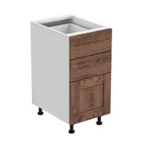 Тумба 3 ящика 400х530х720 + фасад БЕРГЕН коричневый премиум
