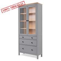 Шкаф-витрина 3 ящика ХЕМНЭС ИКЕА / КЫМОР 90*198*37 серый/светло-коричневый Шкаф-витрина 3 ящика ХЕМНЭС ИКЕА / КЫМОР 90*198*37 серый/светло-коричневый