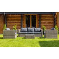 Лаунж-зона KARL с трёхместным диваном (серая)