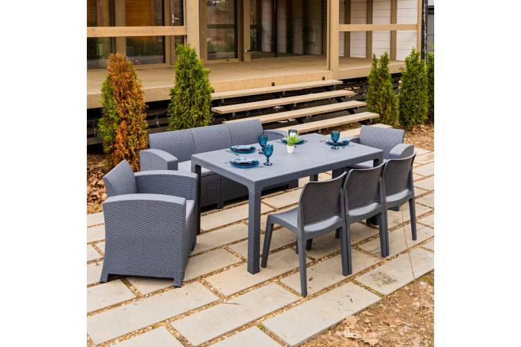 Обеденный комплект LANA LUX DINING XL графитовый