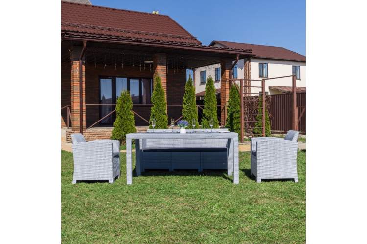 Обеденный комплект LANA LUX DINING S светло-серый-1