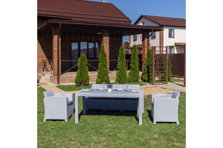 Обеденный комплект LANA LUX DINING S светло-серый-2