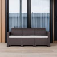 Трехместный диван LANA коричневый