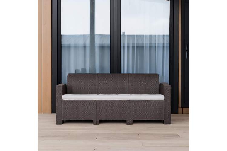 Трехместный диван LANA коричневый