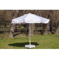 Зонт MISTRAL 300 круглый с воланом (база в комплекте) белый