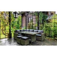 ZORRO серый комплект мебели из искусственного ротанга