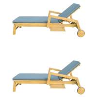Комплект шезлонгов PAOLO на колесиках из акации(teaklook)
