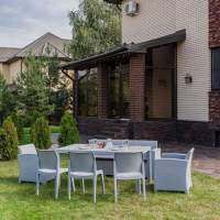 Обеденный комплект LANA DINING XL светло-серый