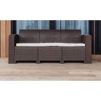 3-х местный диван LANA LUX(коричневый) пластиковый