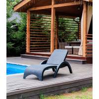 Пластиковый шезлонг MARK антрацит