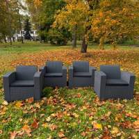 Комплект из 4-х кресел LANA LUX графит