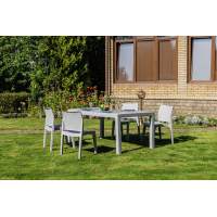 Обеденный комплект JULY S светло-серый