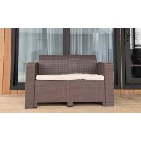 2-х местный диван LANA LUX(коричневый) пластиковый