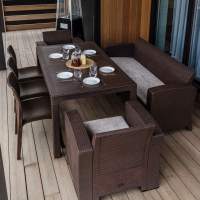 Обеденный комплект LANA LUX DINING XL коричневый