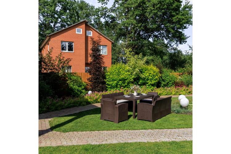 Обеденный комплект GRAND LANA LUX DINING XL коричневый-2