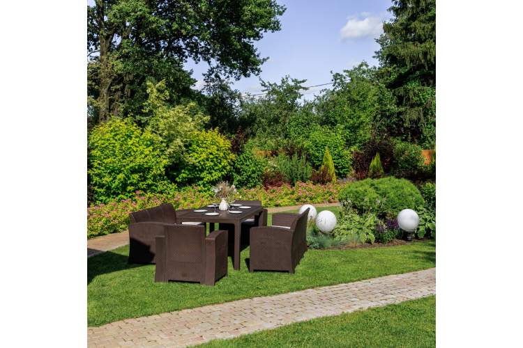 Обеденный комплект GRAND LANA LUX DINING XL коричневый-1