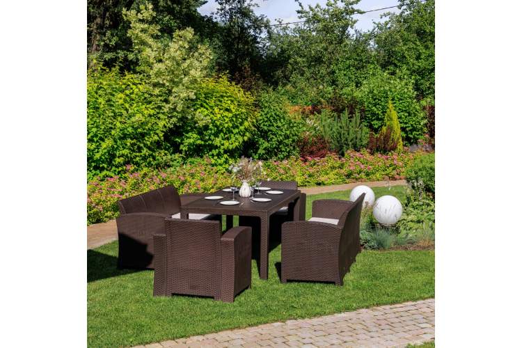 Обеденный комплект GRAND LANA LUX DINING XL коричневый